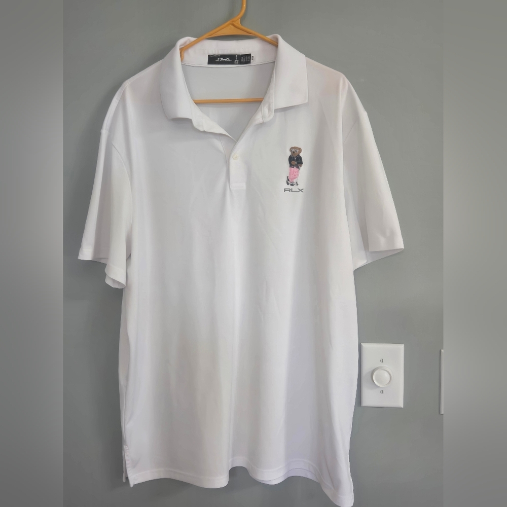 RLX Ralph LaurenNovelty RLX Bear Men's Short Sleeve Golf Polo Shirt
